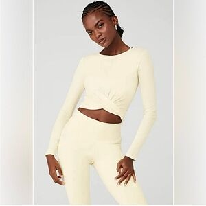 ALO Yoga | Cover Long Sleeve Top in French Vanilla